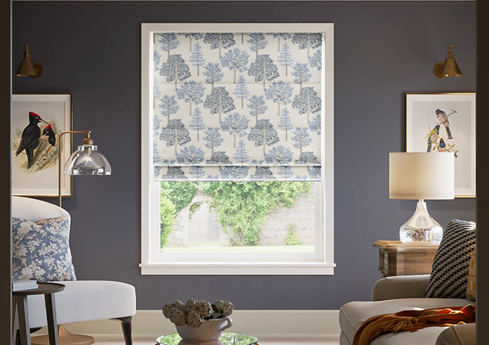 Coppice Faux Silk, Jean - Motorised Roman Blind - Image 3